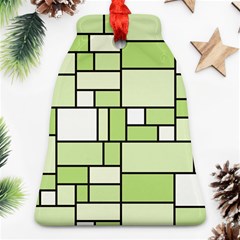 Green-geometric-digital-paper Ornament (bell)