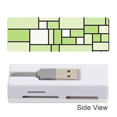 Green-geometric-digital-paper Memory Card Reader (stick)