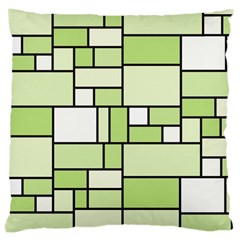 Green-geometric-digital-paper Large Cushion Case (one Side) by Vaneshart