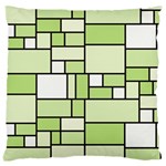 Green-geometric-digital-paper Large Cushion Case (One Side) Front