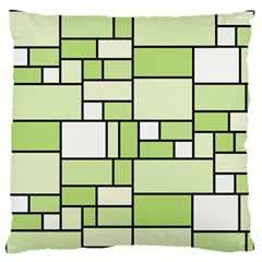 Green-geometric-digital-paper Large Flano Cushion Case (two Sides) by Vaneshart