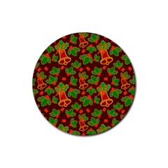 Illustration-christmas-default Rubber Round Coaster (4 Pack) 