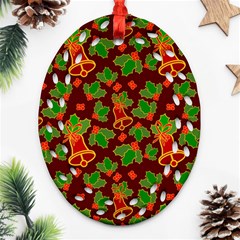 Illustration-christmas-default Oval Filigree Ornament (two Sides)