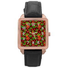 Illustration-christmas-default Rose Gold Leather Watch 