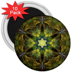 Fractal Fantasy Design Background 3  Magnets (10 Pack)  by Vaneshart