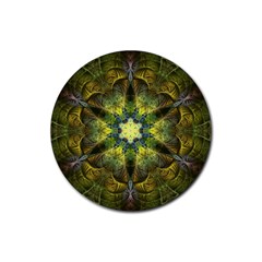 Fractal Fantasy Design Background Rubber Round Coaster (4 Pack)  by Vaneshart