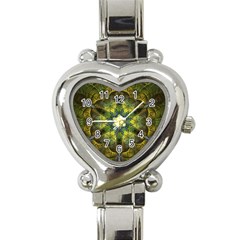 Fractal Fantasy Design Background Heart Italian Charm Watch