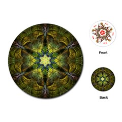 Fractal Fantasy Design Background Playing Cards Single Design (round)