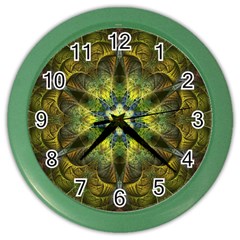 Fractal Fantasy Design Background Color Wall Clock