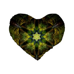 Fractal Fantasy Design Background Standard 16  Premium Heart Shape Cushions