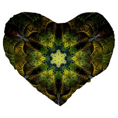 Fractal Fantasy Design Background Large 19  Premium Heart Shape Cushions