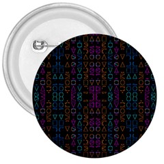 Neon Geometric Seamless Pattern 3  Buttons