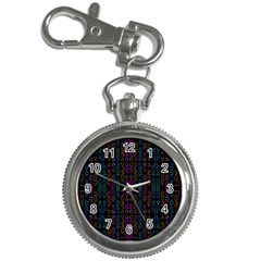 Neon Geometric Seamless Pattern Key Chain Watches by dflcprintsclothing