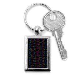 Neon Geometric Seamless Pattern Key Chain (rectangle)