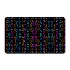 Neon Geometric Seamless Pattern Magnet (rectangular) by dflcprintsclothing