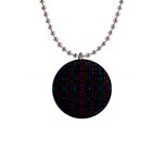 Neon Geometric Seamless Pattern 1  Button Necklace Front