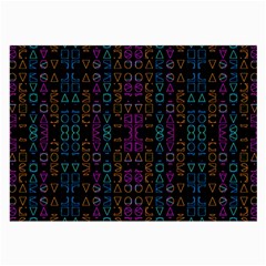 Neon Geometric Seamless Pattern Large Glasses Cloth (2 Sides) by dflcprintsclothing