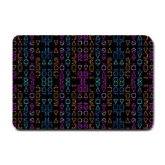 Neon Geometric Seamless Pattern Small Doormat 