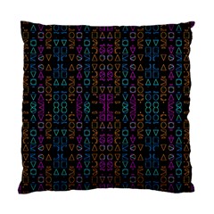 Neon Geometric Seamless Pattern Standard Cushion Case (two Sides) by dflcprintsclothing