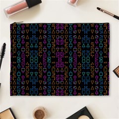 Neon Geometric Seamless Pattern Cosmetic Bag (xl) by dflcprintsclothing