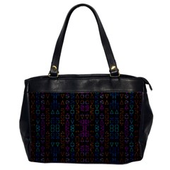 Neon Geometric Seamless Pattern Oversize Office Handbag