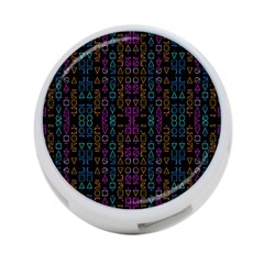 Neon Geometric Seamless Pattern 4-port Usb Hub (one Side) by dflcprintsclothing