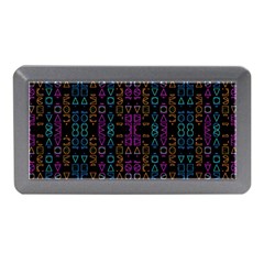 Neon Geometric Seamless Pattern Memory Card Reader (mini) by dflcprintsclothing