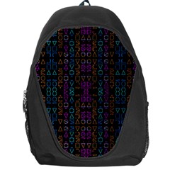 Neon Geometric Seamless Pattern Backpack Bag by dflcprintsclothing