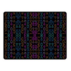 Neon Geometric Seamless Pattern Double Sided Fleece Blanket (small)  by dflcprintsclothing