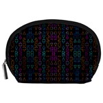 Neon Geometric Seamless Pattern Accessory Pouch (Large) Front