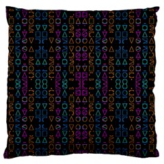 Neon Geometric Seamless Pattern Standard Flano Cushion Case (one Side) by dflcprintsclothing