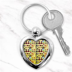 Kawaiicollagepattern3 Key Chain (heart) by snowwhitegirl