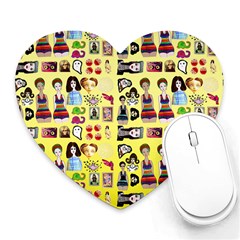 Kawaiicollagepattern3 Heart Mousepads