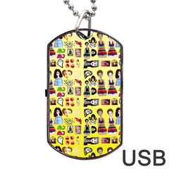 Kawaiicollagepattern3 Dog Tag Usb Flash (one Side)