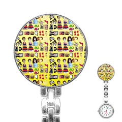 Kawaiicollagepattern3 Stainless Steel Nurses Watch by snowwhitegirl