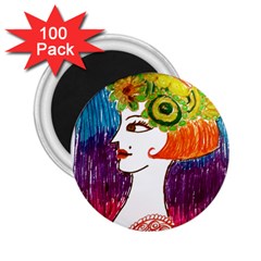 Art Deco Woman 2 25  Magnets (100 Pack)  by snowwhitegirl