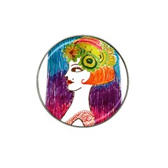 Art Deco Woman Hat Clip Ball Marker