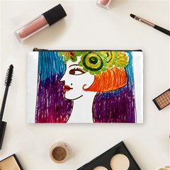 Art Deco Woman Cosmetic Bag (medium) by snowwhitegirl