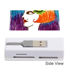 Art Deco Woman Memory Card Reader (stick) by snowwhitegirl