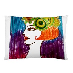 Art Deco Woman Pillow Case (two Sides) by snowwhitegirl