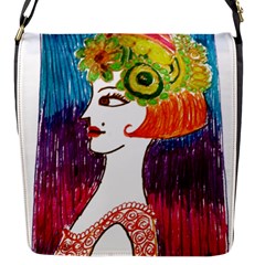 Art Deco Woman Flap Closure Messenger Bag (s) by snowwhitegirl