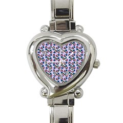 Goth Girl In Blue Dress Lilac Pattern Heart Italian Charm Watch by snowwhitegirl