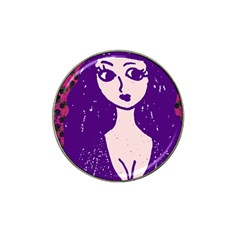 Purple Cat Ear Hat Girl Floral Wall Hat Clip Ball Marker (4 Pack) by snowwhitegirl