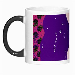 Purple Cat Ear Hat Girl Floral Wall Morph Mugs by snowwhitegirl