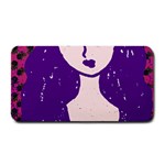 Purple Cat Ear Hat Girl Floral Wall Medium Bar Mats 16 x8.5  Bar Mat