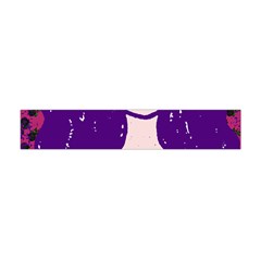 Purple Cat Ear Hat Girl Floral Wall Flano Scarf (mini) by snowwhitegirl