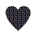 Goth Girl In Blue Dress Black Pattern Heart Magnet Front