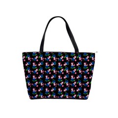 Goth Girl In Blue Dress Black Pattern Classic Shoulder Handbag by snowwhitegirl