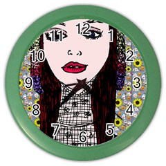 Chris Wall Color Wall Clock by snowwhitegirl