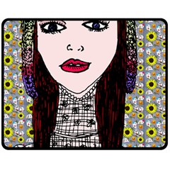 Chris Wall Double Sided Fleece Blanket (medium)  by snowwhitegirl